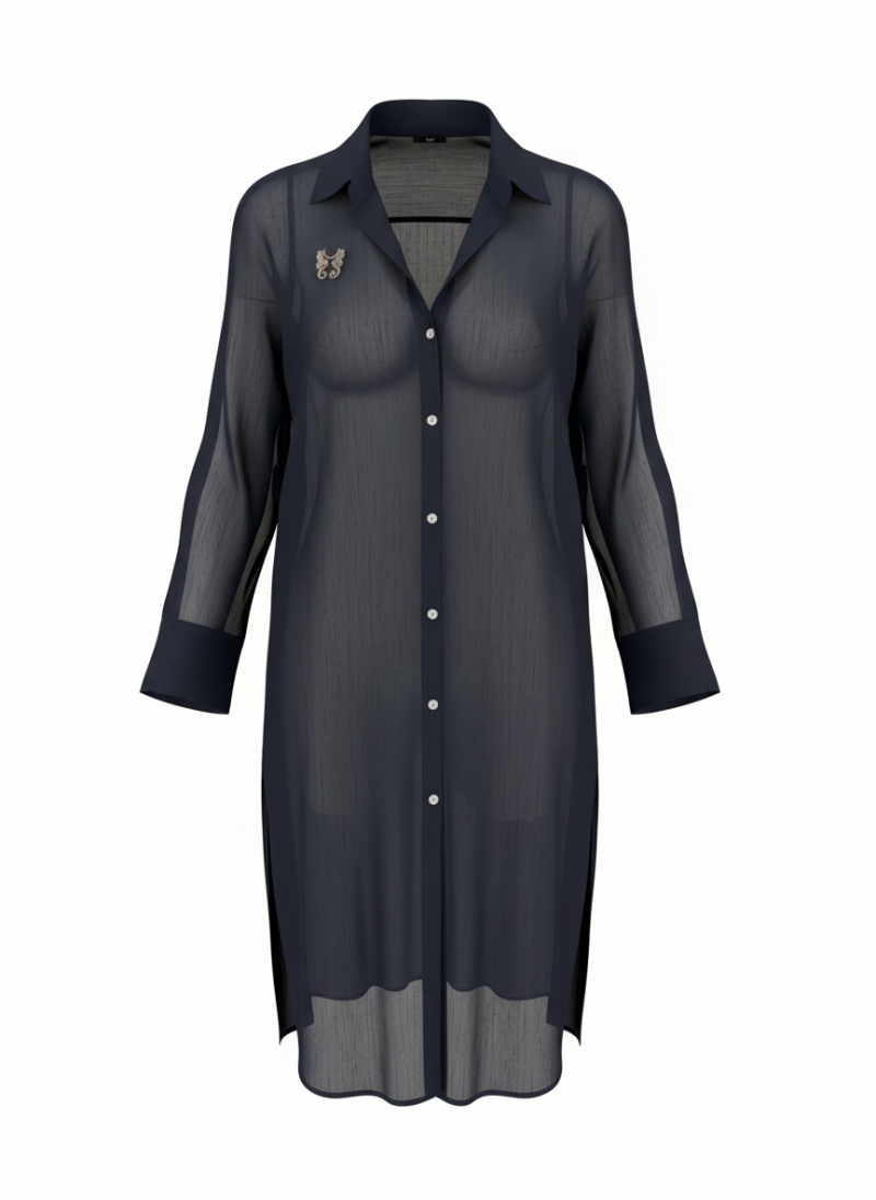 Vestido voile Negro