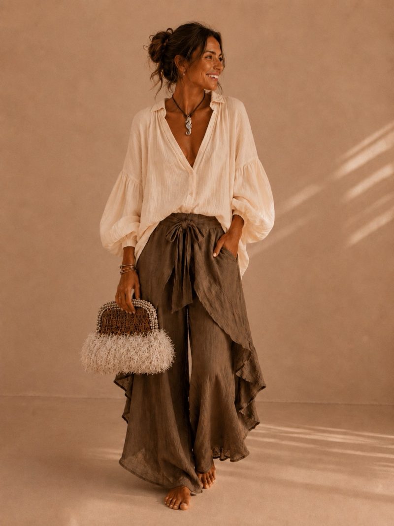 Pantalones Capri chocolate