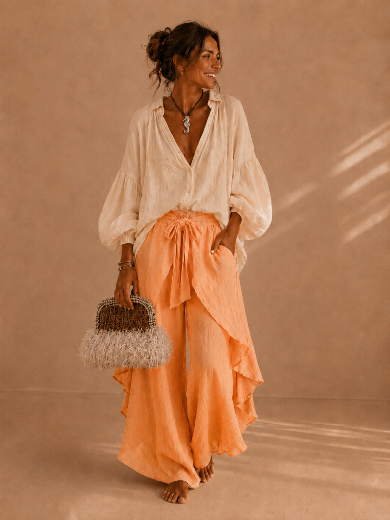 Pantalon Capri  naranja
