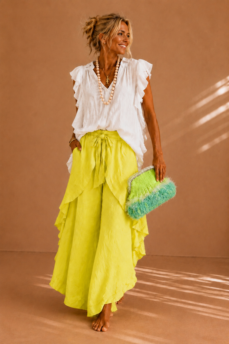 Pantalón Capri fluorescente