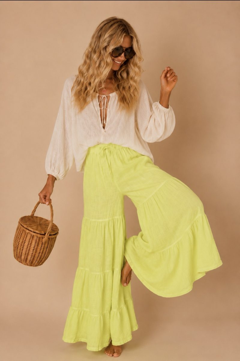 Pantalón olga amarillo flúor