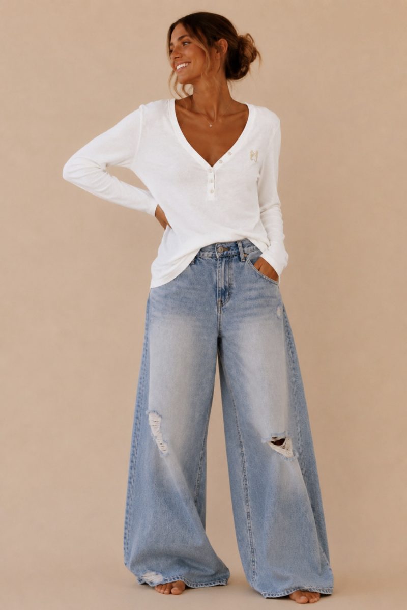 Camiseta canalé blanca