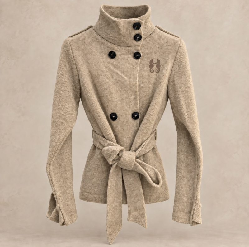 Chaqueta de . con cinturón.