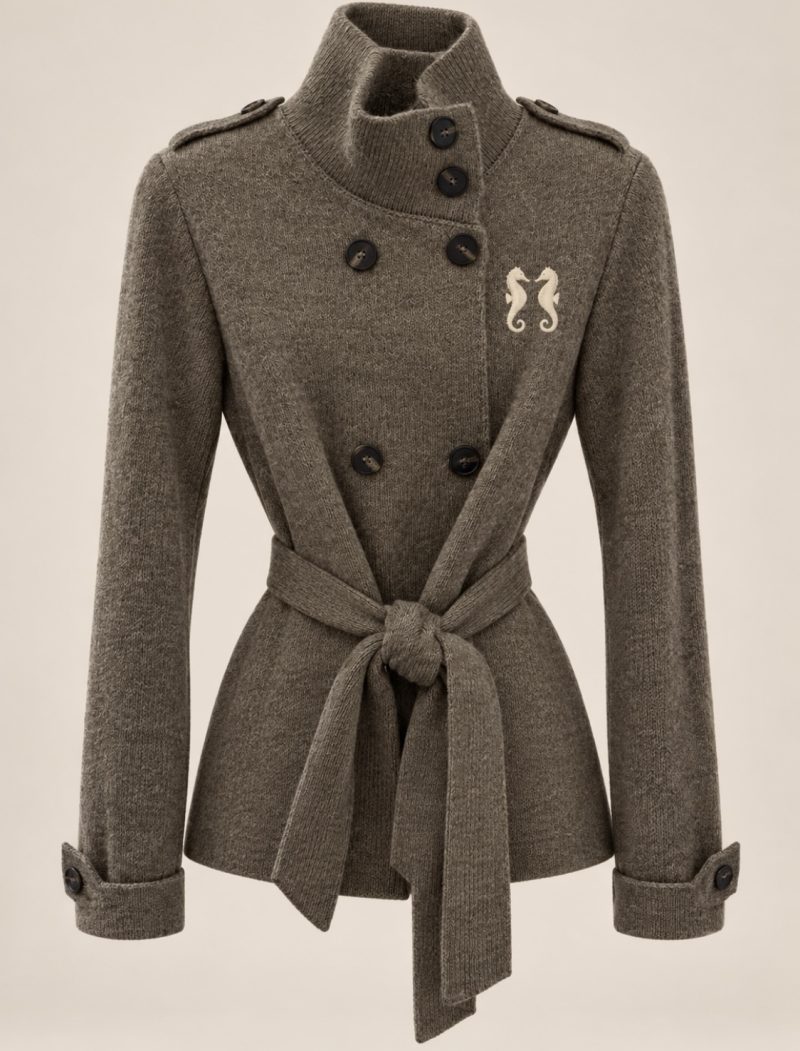 Chaqueta de . con cinturón.
